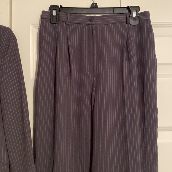 Petite Sophisticate Pin Stripe Pant Suit - Picture 3 of 10